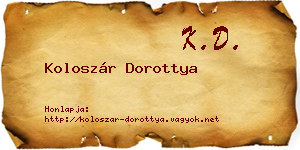Koloszár Dorottya névjegykártya